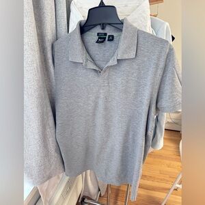 HUGO BOSS Gray Polo Neck T-shirt in size XL